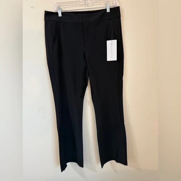 NWT Athleta Stellar Flare Trouser womens 14 petite black athleasure travel work - Picture 2 of 11